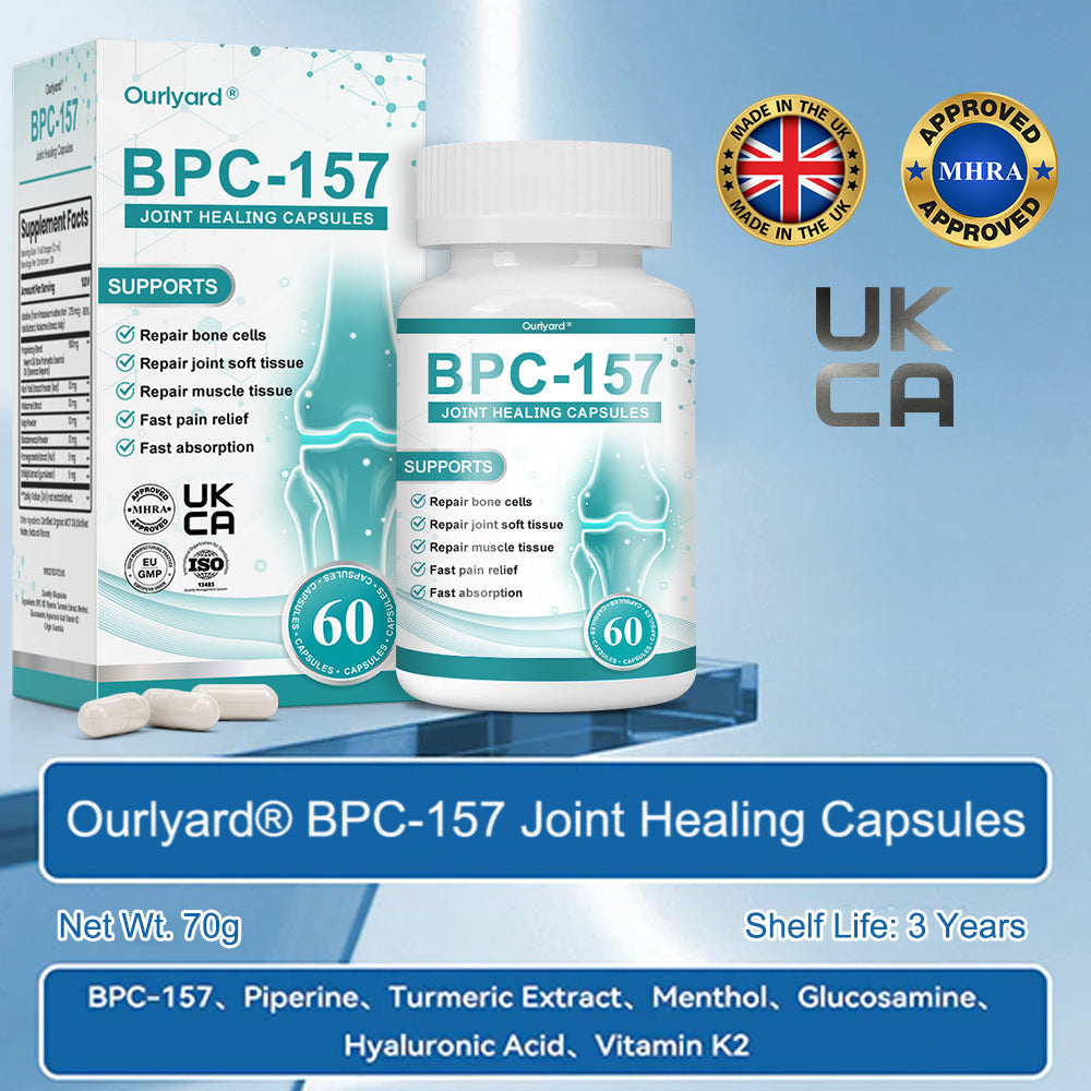 🇬🇧💧Ourlyard"® 𝐁𝐏𝐂-𝟏𝟓𝟕 𝐉𝐨𝐢𝐧𝐭 𝐇𝐞𝐚𝐥𝐢𝐧𝐠 Capsules, 1000MG, Non-GMO, Gluten-Free, 60 Capsules🦴Treats Arthritis, Neuropathy, Rheumatism, Sports Injuries & More🏆
