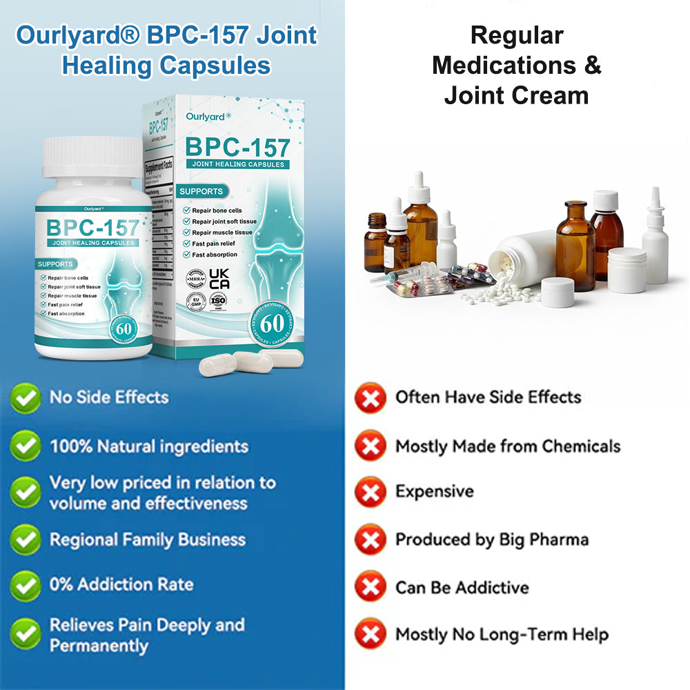 🇬🇧💧Ourlyard"® 𝐁𝐏𝐂-𝟏𝟓𝟕 𝐉𝐨𝐢𝐧𝐭 𝐇𝐞𝐚𝐥𝐢𝐧𝐠 Capsules, 1000MG, Non-GMO, Gluten-Free, 60 Capsules🦴Treats Arthritis, Neuropathy, Rheumatism, Sports Injuries & More🏆