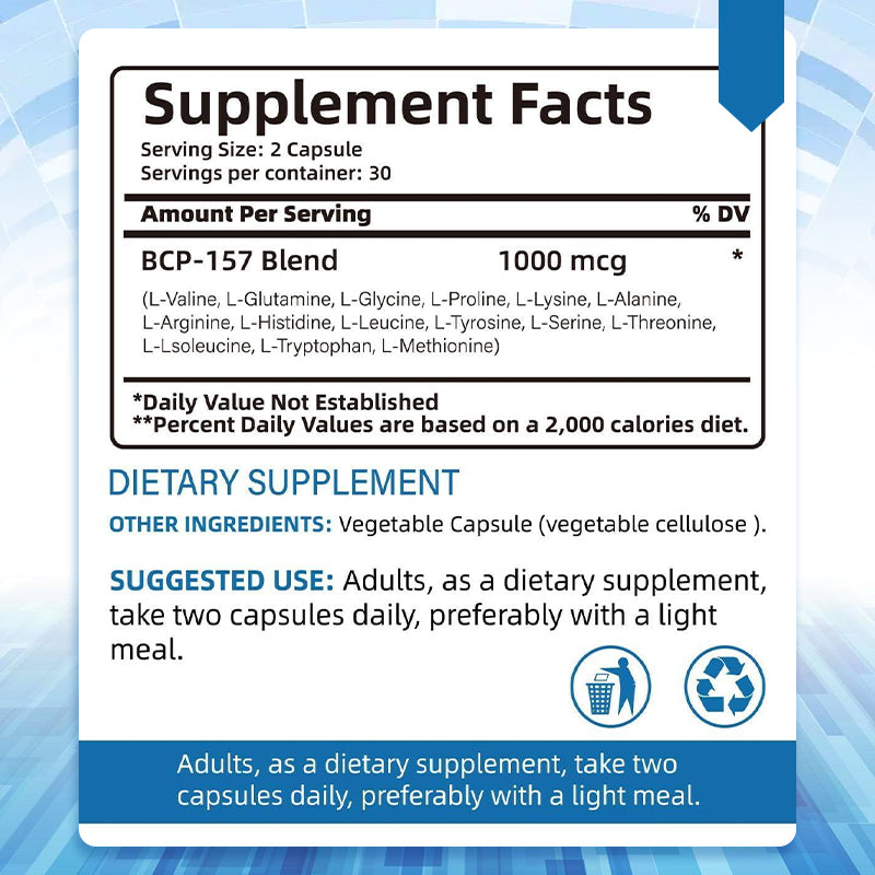 🇬🇧💧Ourlyard"® 𝐁𝐏𝐂-𝟏𝟓𝟕 𝐉𝐨𝐢𝐧𝐭 𝐇𝐞𝐚𝐥𝐢𝐧𝐠 Capsules, 1000MG, Non-GMO, Gluten-Free, 60 Capsules🦴Treats Arthritis, Neuropathy, Rheumatism, Sports Injuries & More🏆